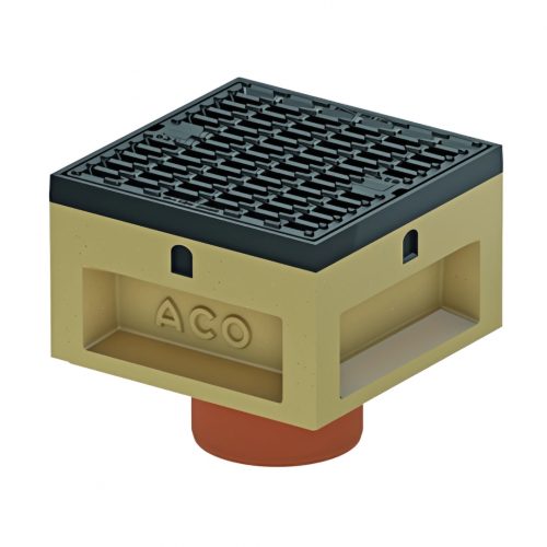 ACO Punktablauf Multipoint D400 Kurzform mit Gussrost | Polymerbeton | Hofablauf EN124 Klasse D400 40t belastbar