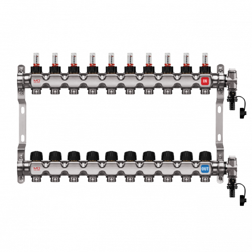 Heizkreisverteiler mit 10 Heizkreisen