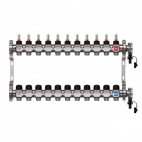Heizkreisverteiler mit 11 Heizkreisen