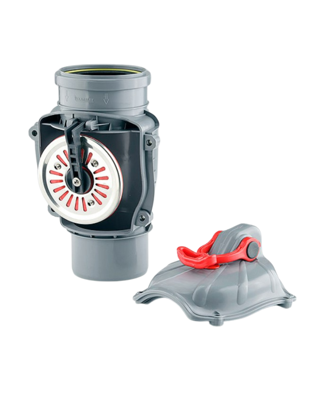 Rückstauklappe senkrecht DN 110 grau KARMAT – Bild 3