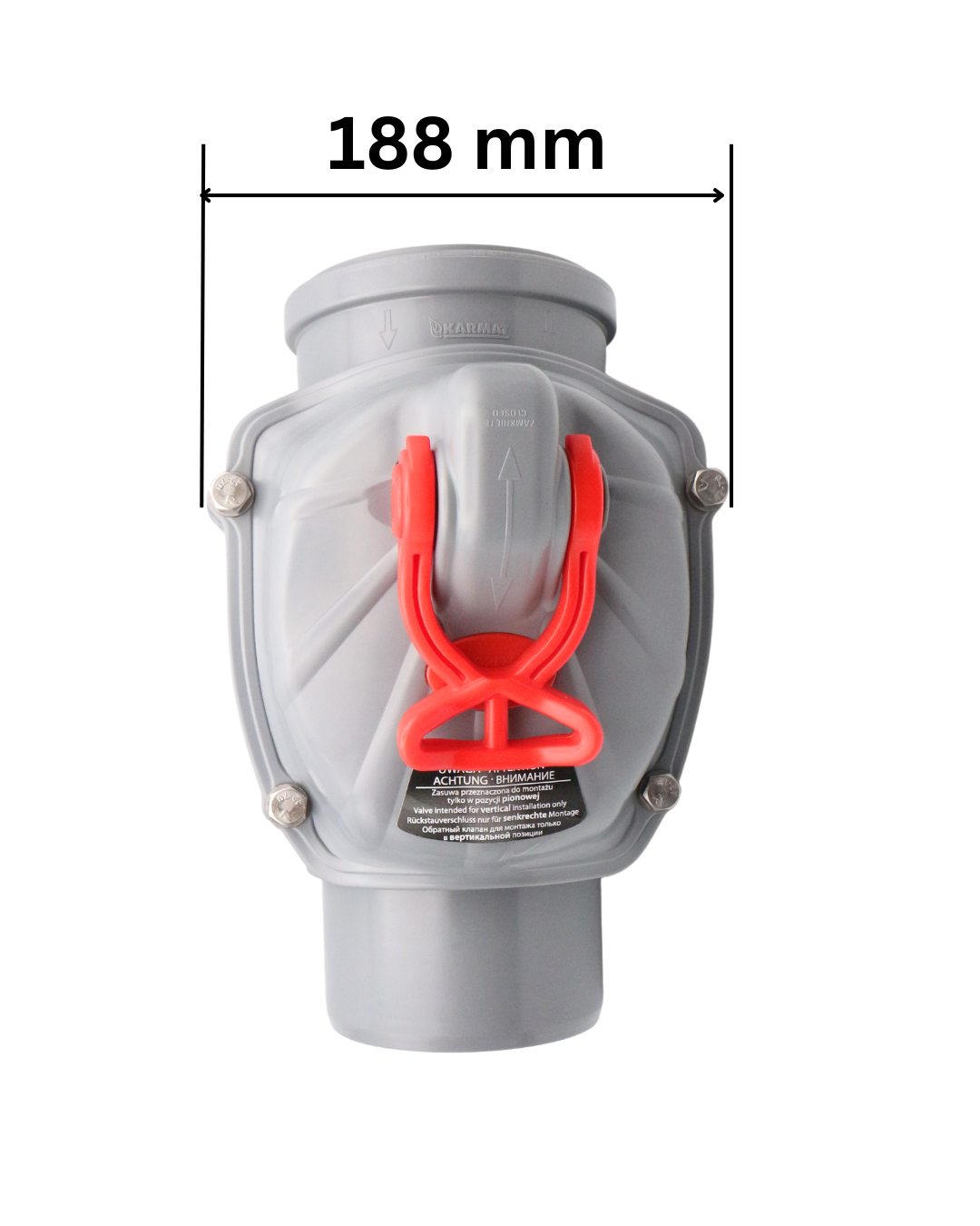 Rückstauklappe senkrecht DN 110 grau KARMAT – Bild 6