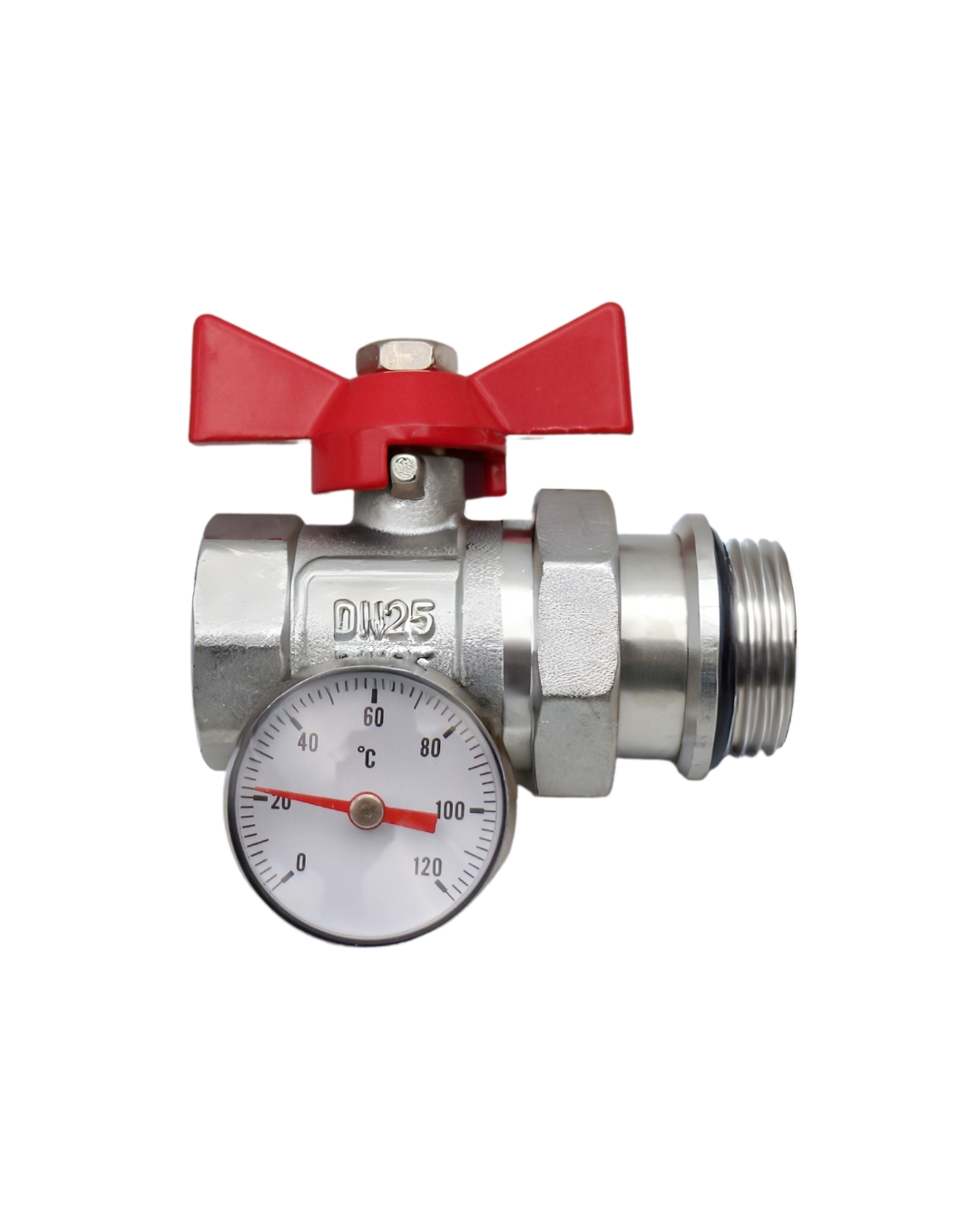 Kugelhahn 1 Zoll mit blauen Flügelgriff Absperrhahn IG /AG verzinkt – Bild 4