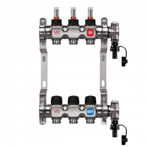 Heizkreisverteiler mit 3 Heizkreisen