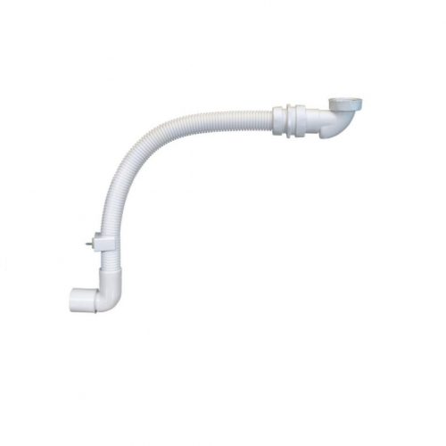 Purus Siphon Set Raumsparsiphon mit Geruchsverschluss und flexiblem Ablaufschlauch