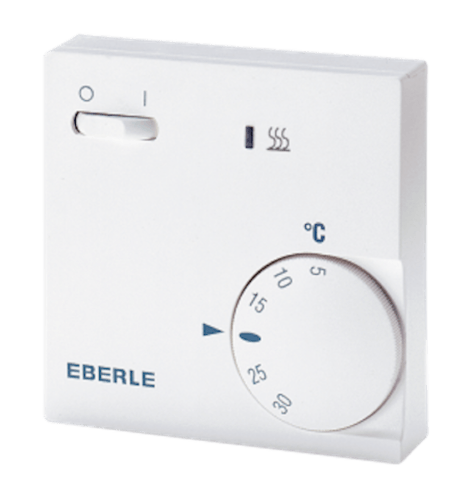 Eberle RTR - E 6202 Raumtemperaturregler mit Netzschalter Ein / Aus und LED Heiz
