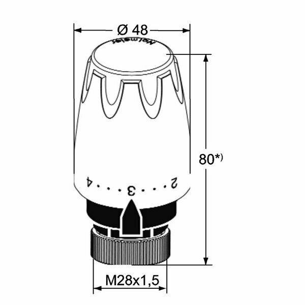 Heimeier DX Thermostatkopf M28x1.5 – Bild 4