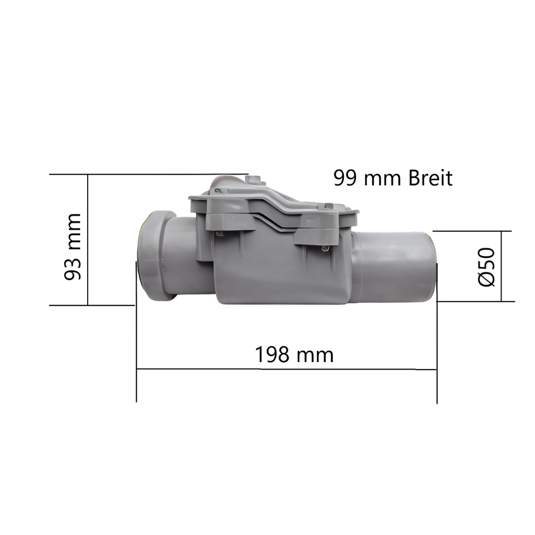 Rückstauklappe DN 50 MD Technic grau verriegelbar – Bild 5