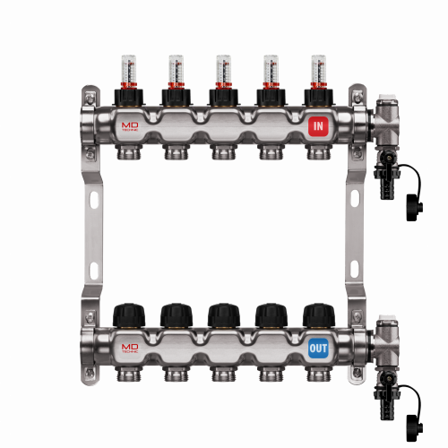Heizkreisverteiler mit 5 Heizkreisen
