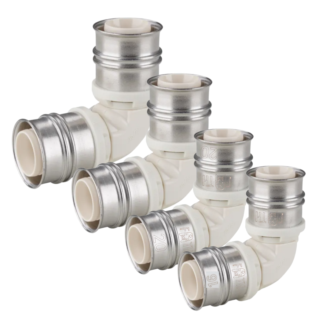 Fränkische alpex Bogen 90° PPSU Pressfitting – 16, 20, 26, 32 mm