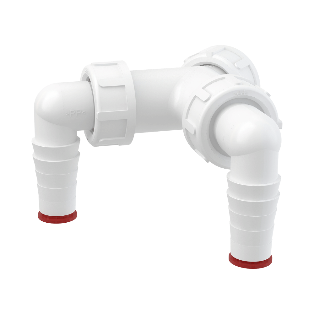 Alcaplast P148Z Doppelanschluss G1"/17–23 mit Klappen 