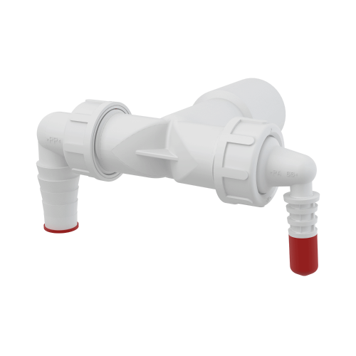 Alcaplast P156Z Doppelanschluss DN40-32 / 8–23 mit Rückschlagklappen