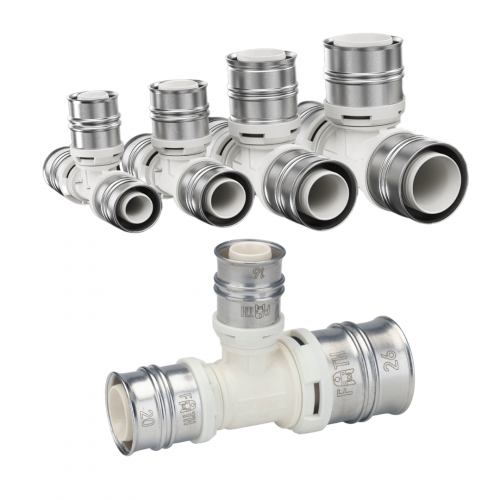 Fränkische alpex T-Stück reduziert PPSU Pressfitting – 16, 20, 26, 32 mm