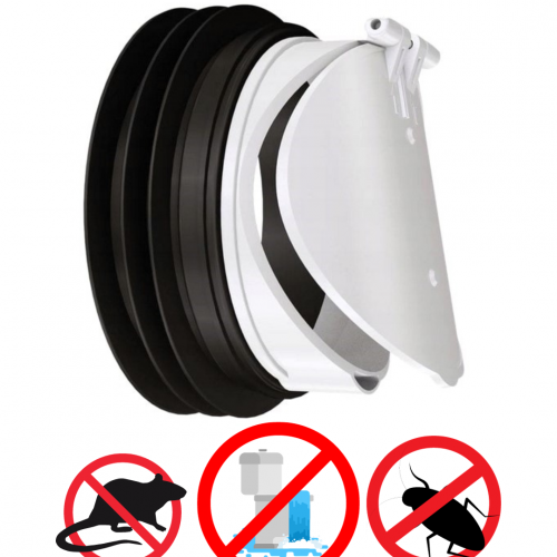 MD Technic WC Rückstauverschluss Abflussrohrklappe Nagetiersperre DN 110