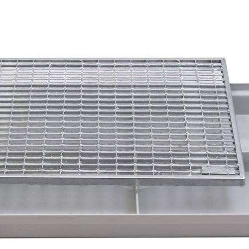 ACO 60x40cm Schuhabstreifer V-Stab Maschenrost mit Bodenwanne Vario Light Set