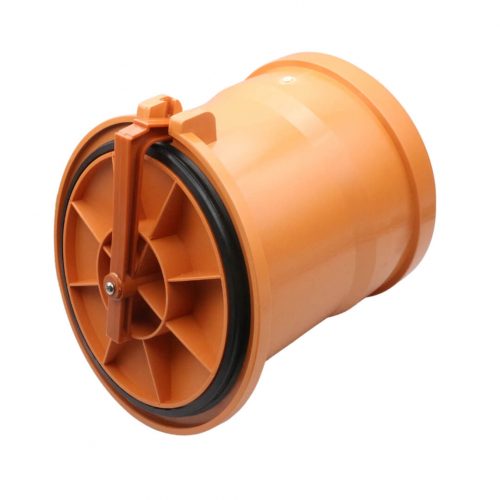 Froschklappe DN 200 MD Technic mit Edelstahldeckel für HT-/ KG-Rohre