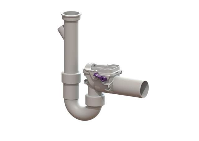 Kessel Siphon DN 50 Rückstaudoppelverschluss Staufix Siphon 73052 – Bild 3