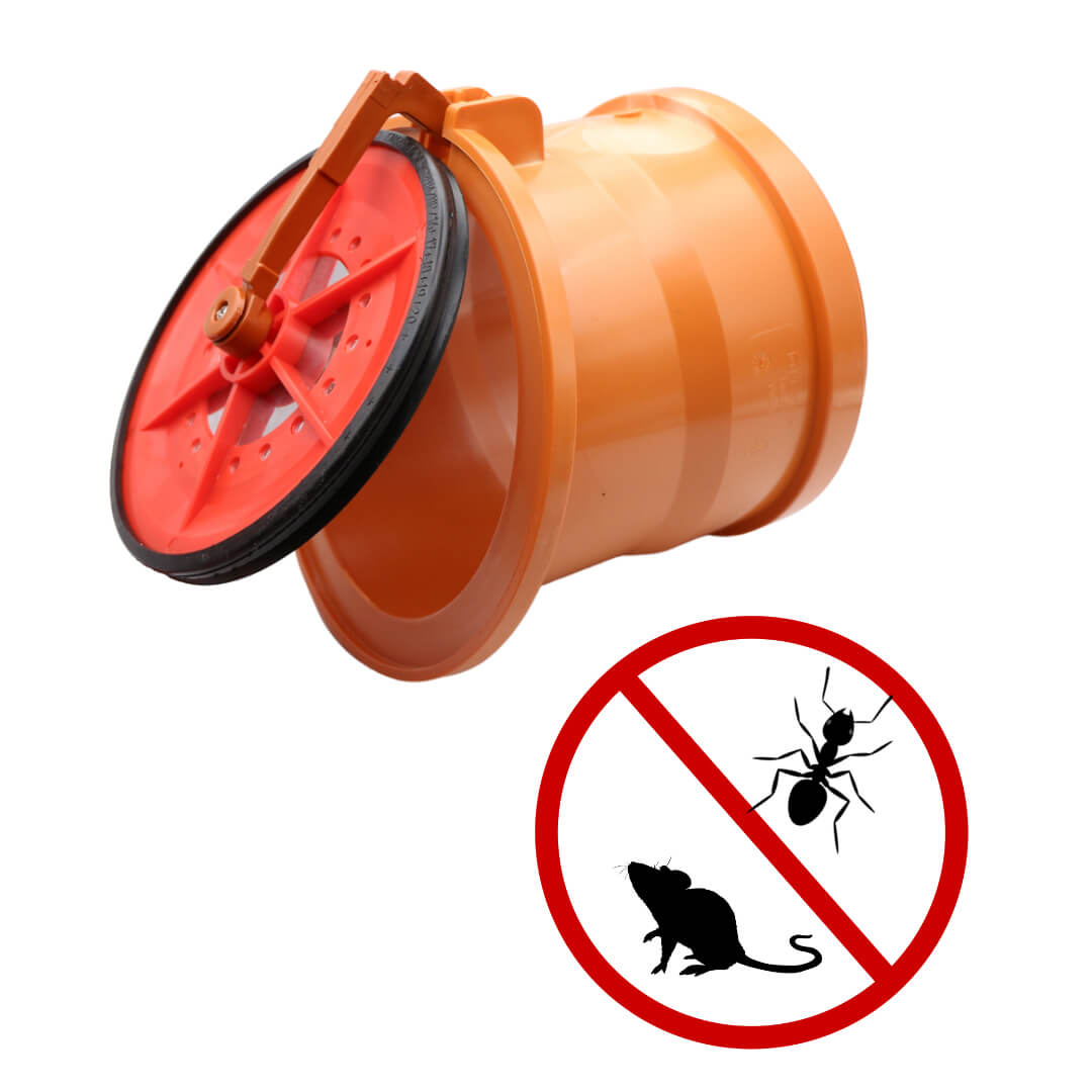 Froschklappe DN 125 MD Technic Rohrklappe mit Edelstahldeckel für HT-/ KG-Rohre – Bild 4